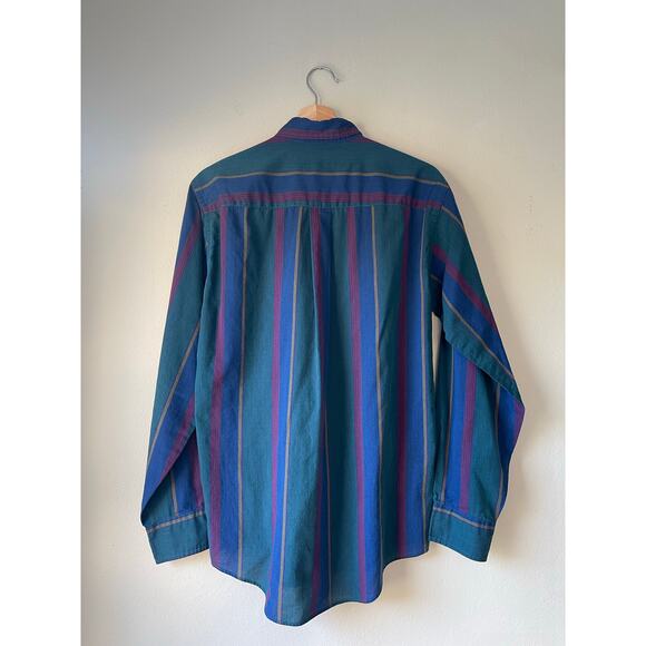 Thornhill Menswear 80s Retro Striped Western Button-Down – Men’s Medium - Picture 6 of 7